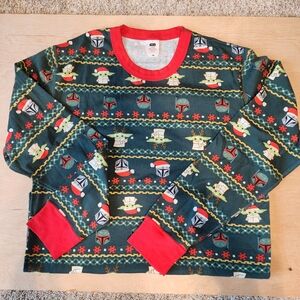 Hanna Andersson Star Wars The Mandalorian Red Sweater Pajama Top Unisex